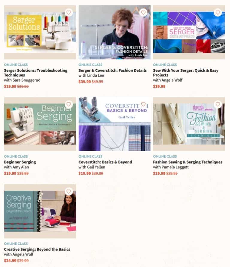 craftsy serger classes 7 classes total Sewing Mastery
