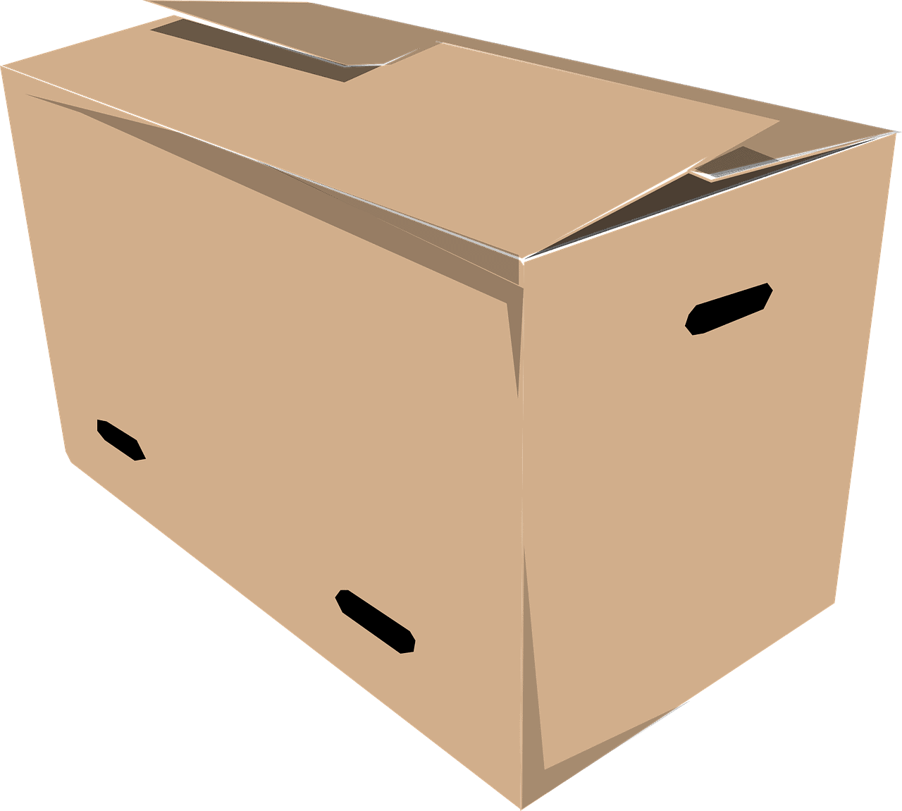 Картонная коробка. Картонный ящик. Открытая картонная коробка. Коробка картон.